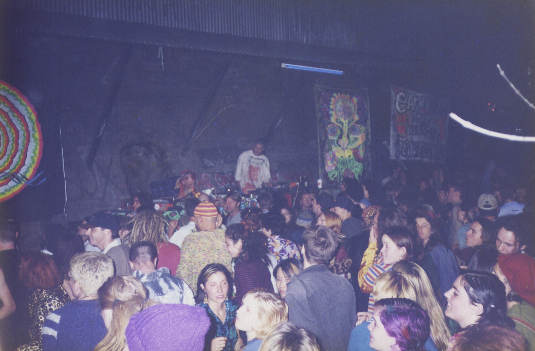 Crowd at a Vibe Tribe party, Sydney, 1995